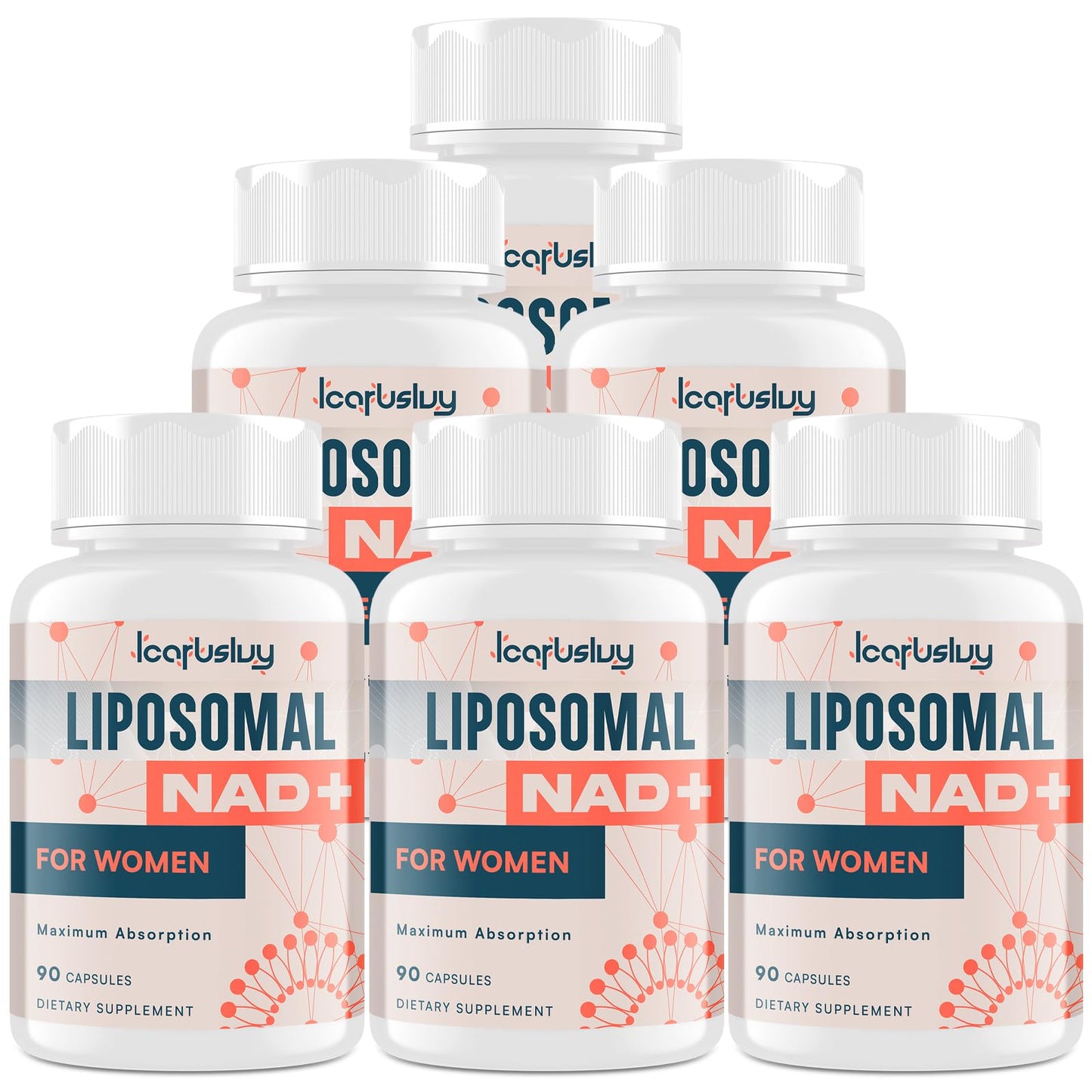 IcarusIvy 2000MG NAD+ for Women – Liposomal NAD+ with Ashwagandha, Ginkgo, Berberine & Black Cohosh – 540 Capsules