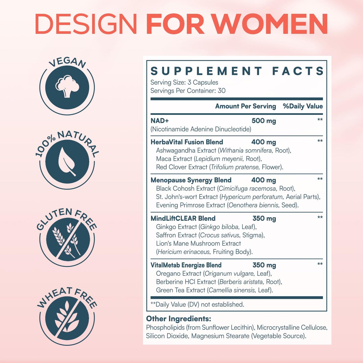 IcarusIvy 2000MG NAD+ for Women – Liposomal NAD+ with Ashwagandha, Ginkgo, Berberine & Black Cohosh – 540 Capsules