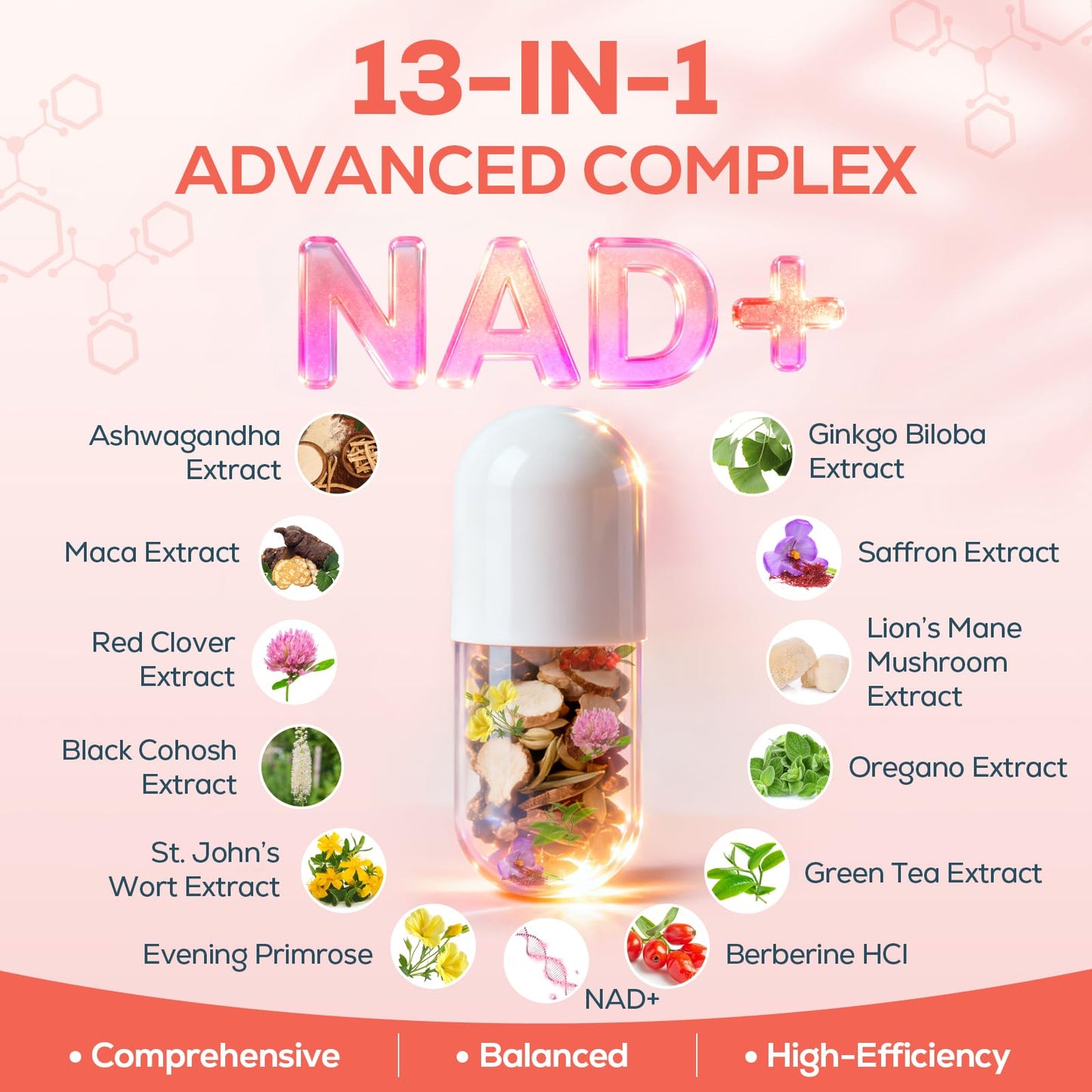 IcarusIvy 2000MG NAD+ for Women – Liposomal NAD+ with Ashwagandha, Ginkgo, Berberine & Black Cohosh – 540 Capsules