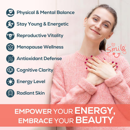 IcarusIvy 2000MG NAD+ for Women – Liposomal NAD+ with Ashwagandha, Ginkgo, Berberine & Black Cohosh – 540 Capsules
