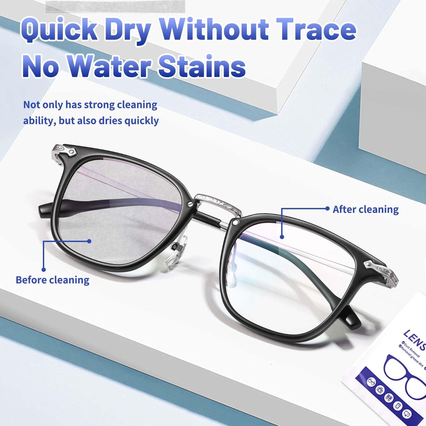Icepac Lens Wipes - 220 Pre-Moistened Wipes for Glasses & Screens