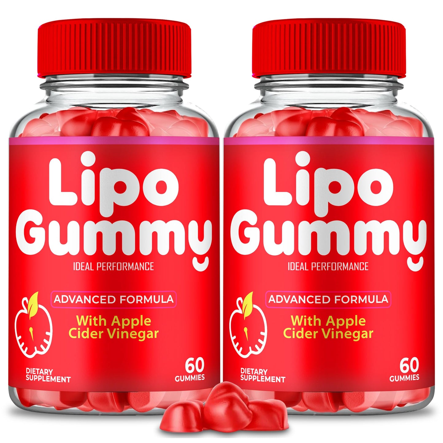 IDEAL PERFORMANCE Lipo Gummy – Keto ACV Gummies, Maximum Strength (2 Pack)