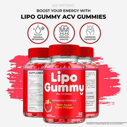 IDEAL PERFORMANCE Lipo Gummy – Keto ACV Gummies, Maximum Strength (2 Pack)