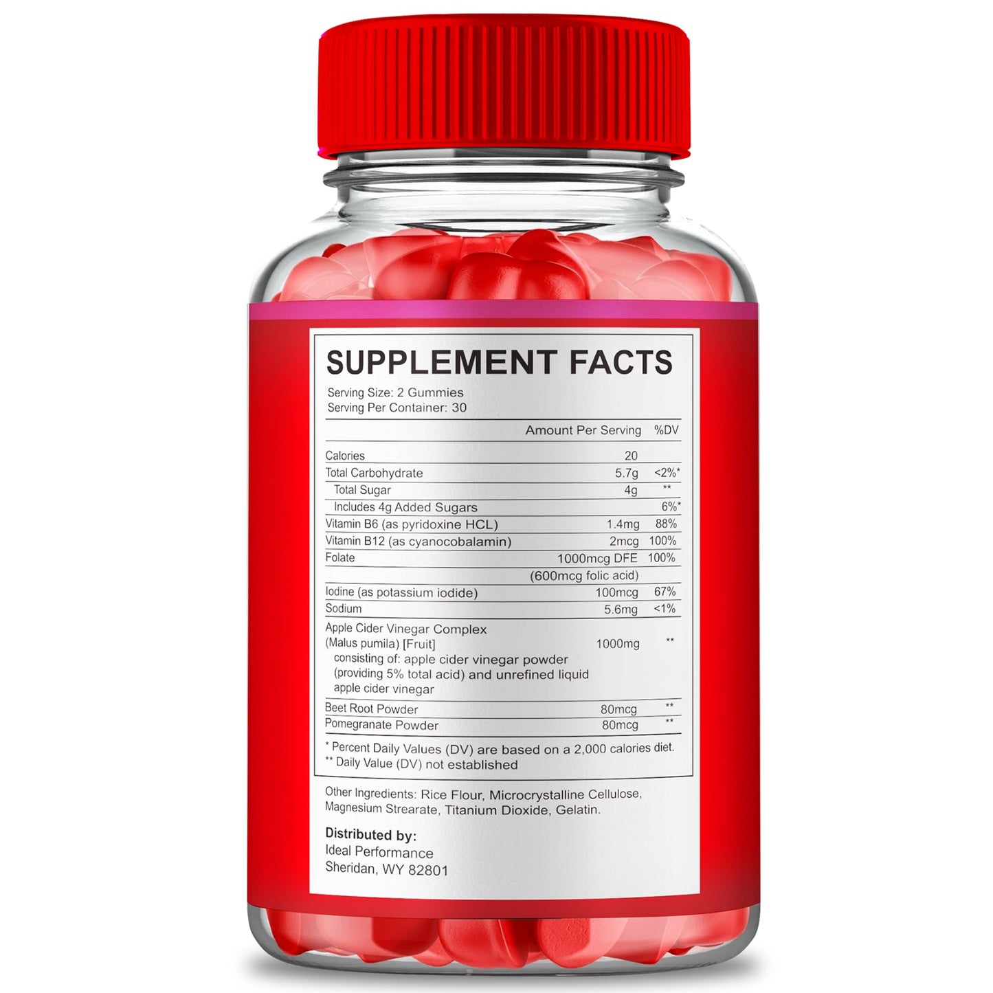 IDEAL PERFORMANCE Lipo Gummy – Keto ACV Gummies, Maximum Strength (2 Pack)