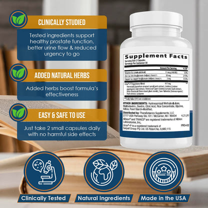 Therabotanics Advanced Men's Prostate Support Plus – Saw Palmetto, Lycopene & Lindera