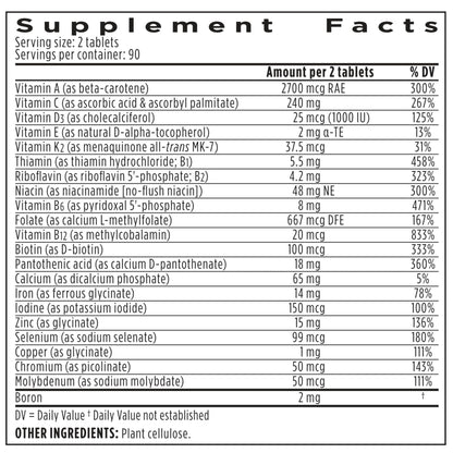 Igennus High Potency Methylated Multivitamin for Women | Pure & Clean Ingredients | 180 Tablets
