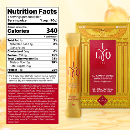ILO Kamut Enzyme Complex – Digestive Health & Metabolic Activation | 30 Sticks