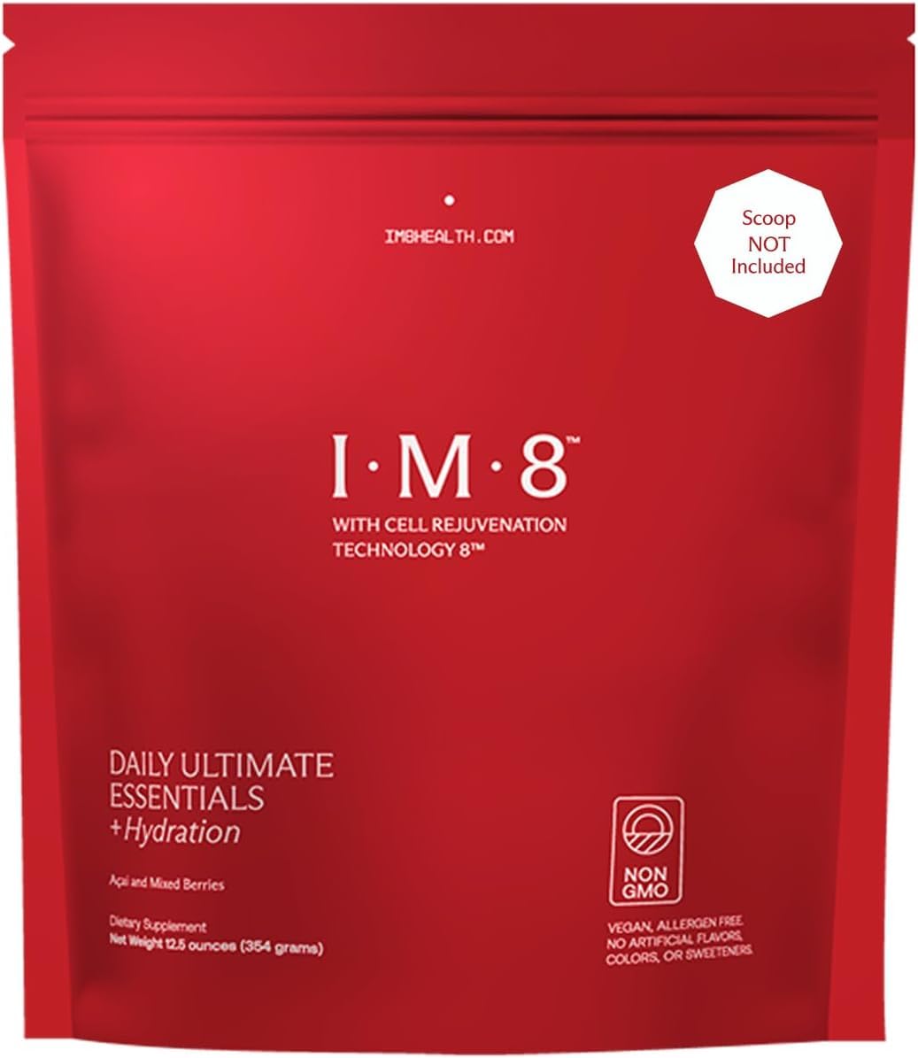 IM8 Daily Ultimate Essentials All-in-1 Multivitamin (92 Nutrients) | CoQ10, Probiotics, Greens, 30 Servings