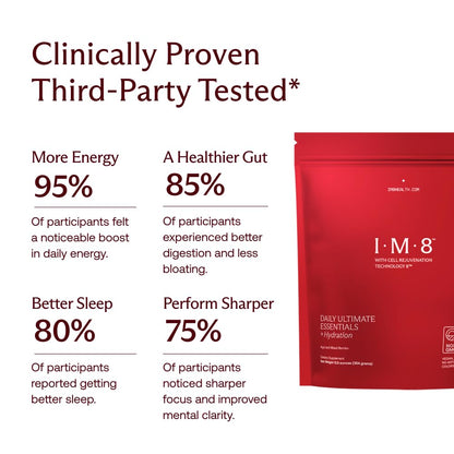 IM8 Daily Ultimate Essentials All-in-1 Multivitamin (92 Nutrients) | CoQ10, Probiotics, Greens, 30 Servings