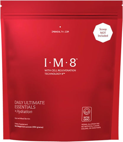 IM8 Daily Ultimate Essentials All-in-1 Multivitamin (92 Nutrients) | CoQ10, Probiotics, Greens, 30 Servings