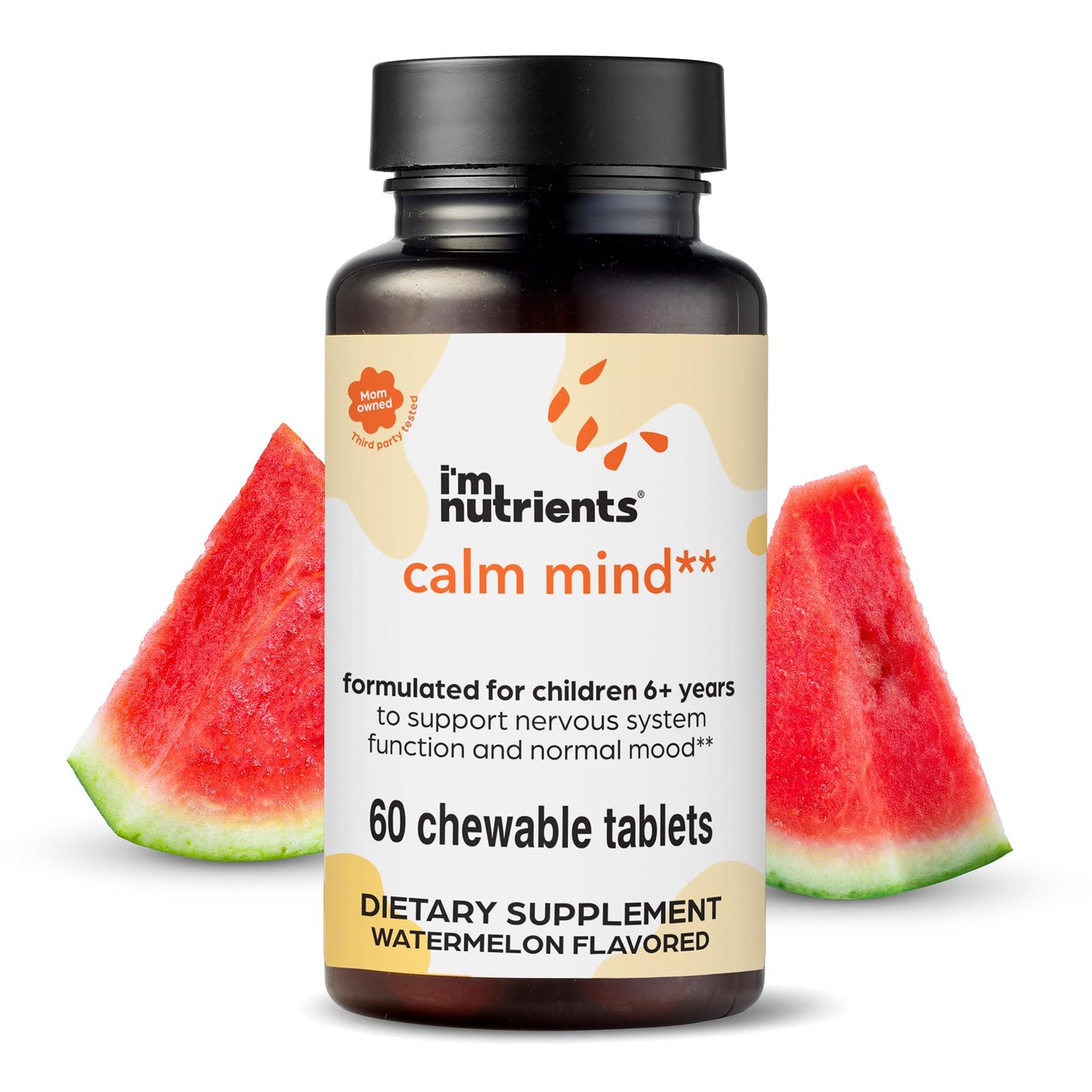 I'm Nutrients Calm Mind for Kids — Saffron, Zinc, Magnesium & Vitamin B6 | 60 Chewable Tablets