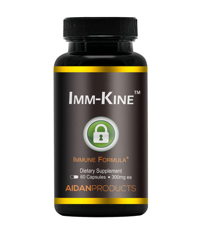 Aidan Products Imm-Kine Advanced Immune Support Supplement | MPGC Postbiotic + Beta 1-3 Glucan, 60 Capsules