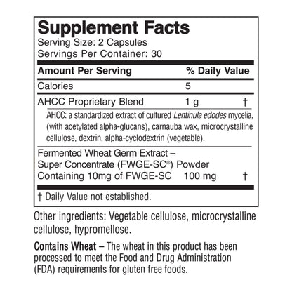 American BioSciences ImmPower Plus – AHCC & Fermented Wheat Germ Extract Immune Support, 550mg Capsule, 60 Veggie Caps