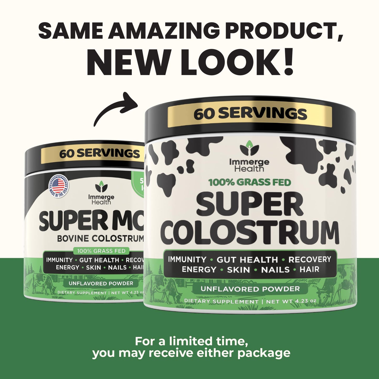 ImmergeHealth Super Colostrum Powder – Grass-Fed, 50% IgG for Gut & Vitality