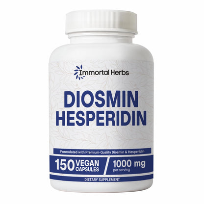 Immortal Herbs Diosmin Hesperidin 1000mg Complex – 150 Vegan Capsules | Gluten Free & Non-GMO