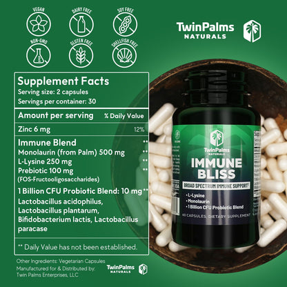 Immune Bliss – Broad Spectrum Daily Immune Support (60 Capsules)