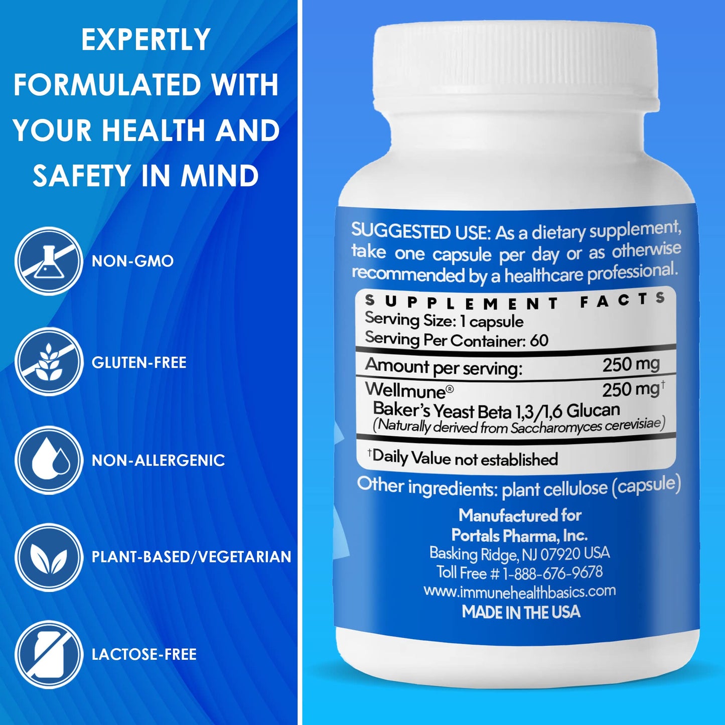 Immune Health Basics Ultra Strength Immunity – Beta Glucan Capsules