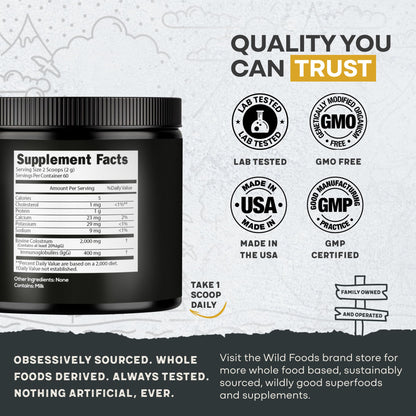 Colostrum Powder Unflavored – 120g, Grass-Fed Bovine Colostrum for Immune, Gut & Energy Support