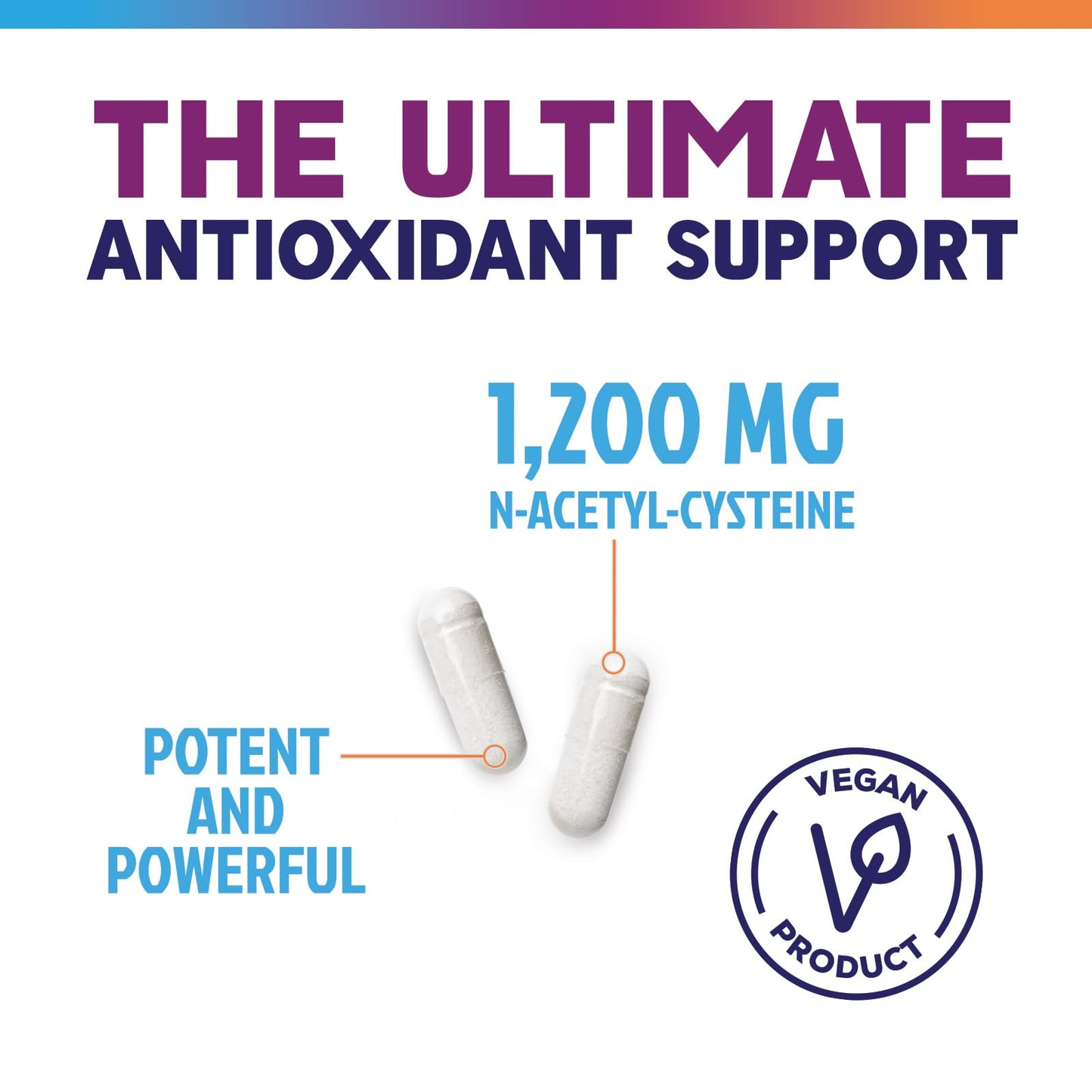 NAC 1200mg Supplement – Immune & Antioxidant Support | Liver & Lung Health – USA Made, 60 Caps