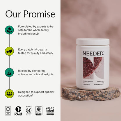 Needed Immune Support Powder – Pregnancy-Safe Zinc & Elderberry for the Whole Family