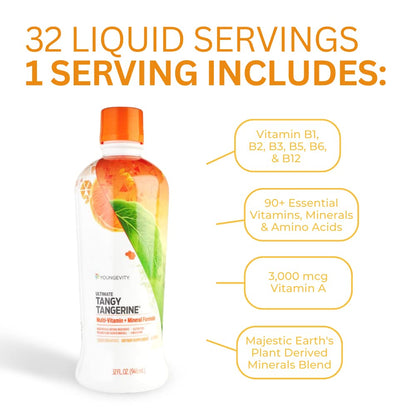 Majestic Earth Tangy Tangerine 32oz – Gluten-Free Liquid Multivitamin