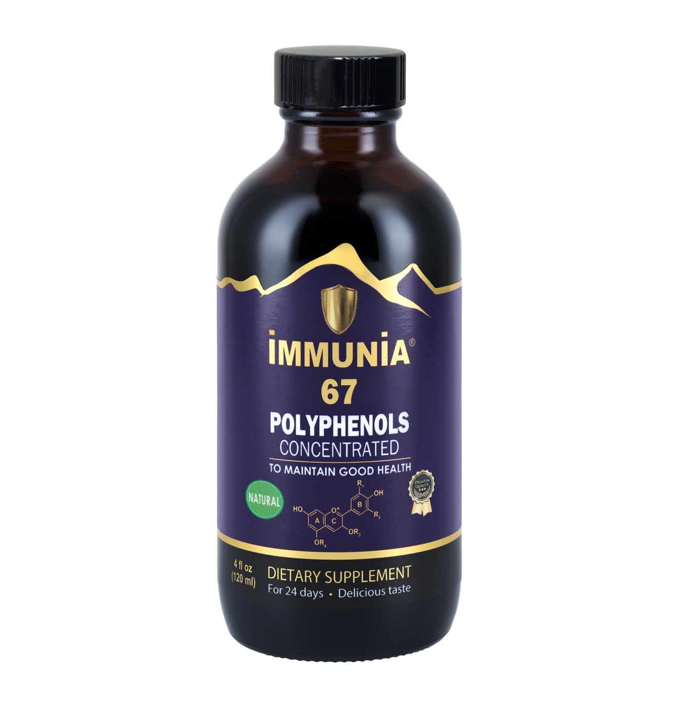 Immunia 67 Polyphenols: Elderberry Concentrate & Antioxidant Fruits – 24-Day Supply