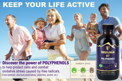 Immunia 67 Polyphenols: Elderberry Concentrate & Antioxidant Fruits – 24-Day Supply