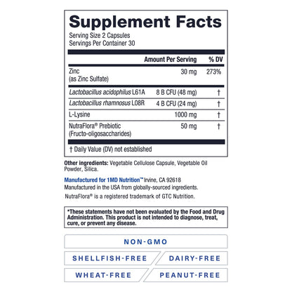 1MD ImmunityMD Probiotic - Immune Health, Doctor-Selected Strains & Prebiotic, 60 Capsules (2 Pack)