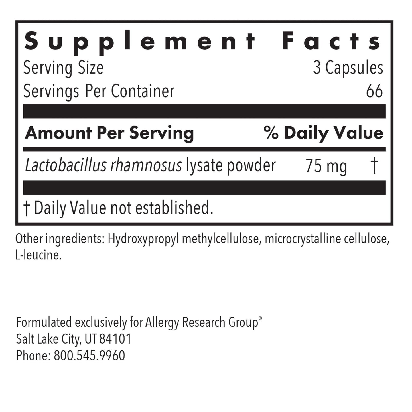 ImmunoBiotic Pro: Lactobacillus Rhamnosus Lysate 75mg, Immune Support (Vegetarian, 200 Count)
