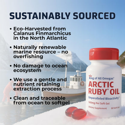 Immunocorp Arctic Ruby Oil 1000mg – Omega-3 with Astaxanthin (60 Softgels)