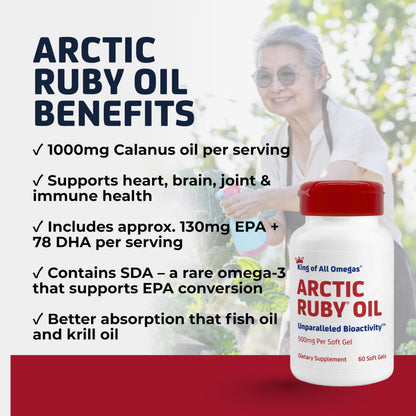Immunocorp Arctic Ruby Oil 1000mg – Omega-3 with Astaxanthin (60 Softgels)