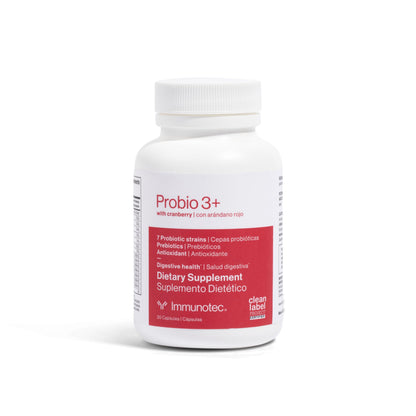 Immunotec PROBIO 3+ with Cranberry | Synbiotic Probiotic + Prebiotic