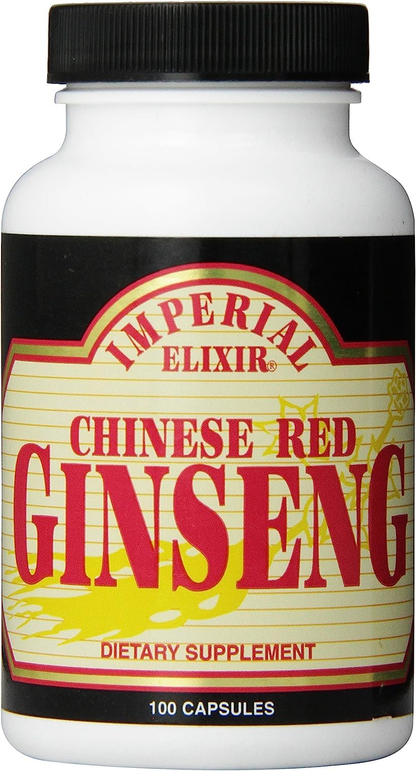 Imperial Elixir Chinese Red Ginseng Capsules – 100 Count – 3 Pack