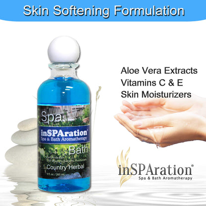 inSPAration Spa & Bath Aromatherapy 113X - 9 oz Country Herbal Blue