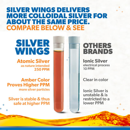 Natural Path Silver Wings Colloidal Silver Liquid 250ppm – 8oz | Enhanced Immune Support