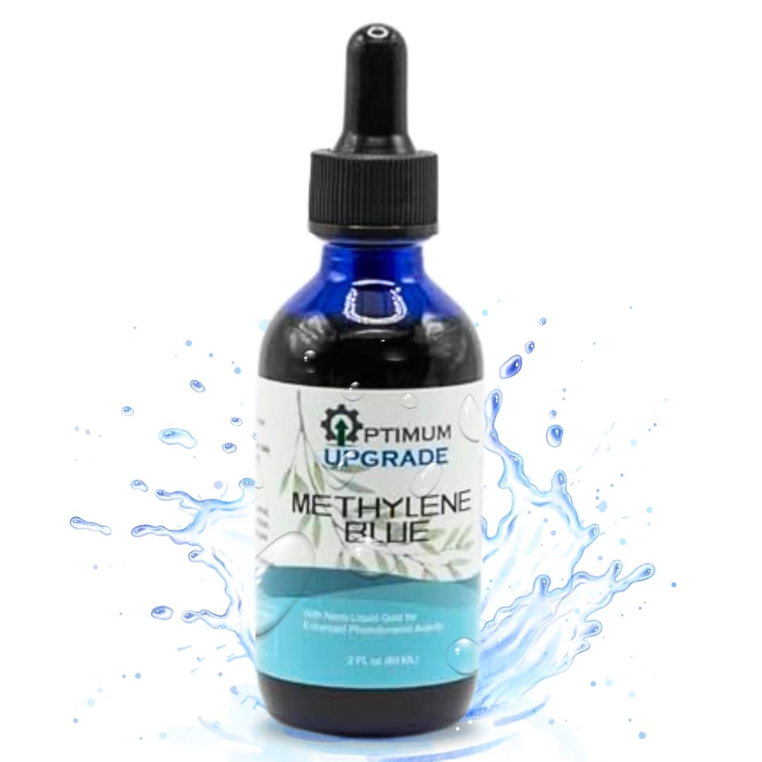 Optimum Upgrade OU Methylene Blue 1% | USP-Grade | Third-Party Tested Brain Health Dietary Supplement | 50ml Glass Dropper Bottle | No Formaldehyde (2 Oz)