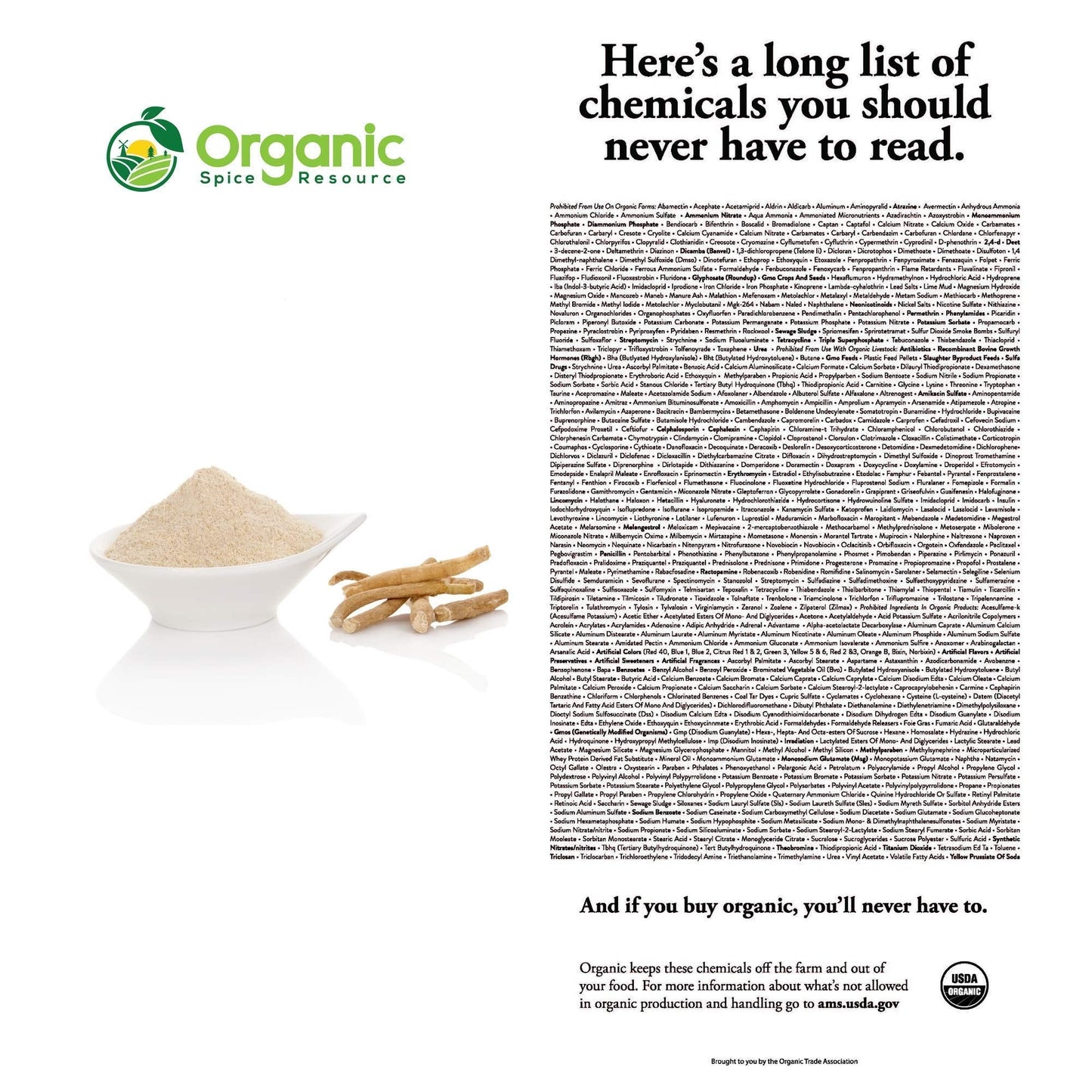 Organic Ashwagandha Root Powder - 1.10 lbs | Resealable Kraft Bag | Non-GMO | Indian Ginseng - SHOPOSR