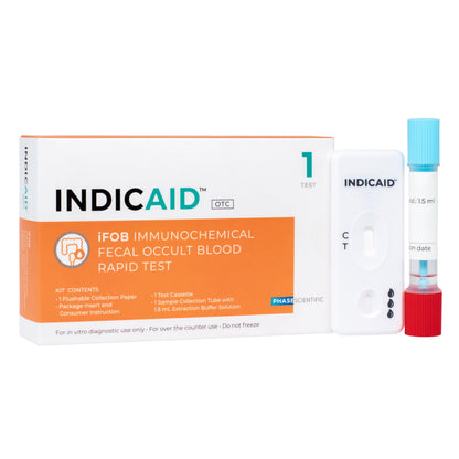 INDICAID iFOB At-Home Fecal Occult Blood Test – FIT Colon, No Prep, 1 Pack