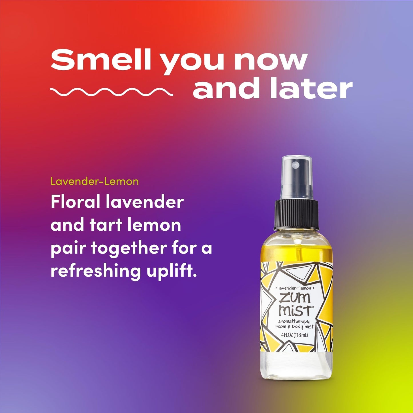 Indigo Wild Zum Mist Room & Body Spray – Lavender-Lemon Aromatherapy Essential Oil Spray (4 oz)