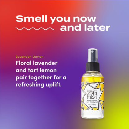 Indigo Wild Zum Mist Room & Body Spray – Lavender-Lemon Aromatherapy Essential Oil Spray (4 oz)