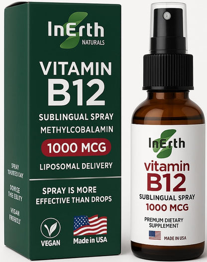InErth Liposomal B12 Oral Spray – 1000 mcg Methylcobalamin