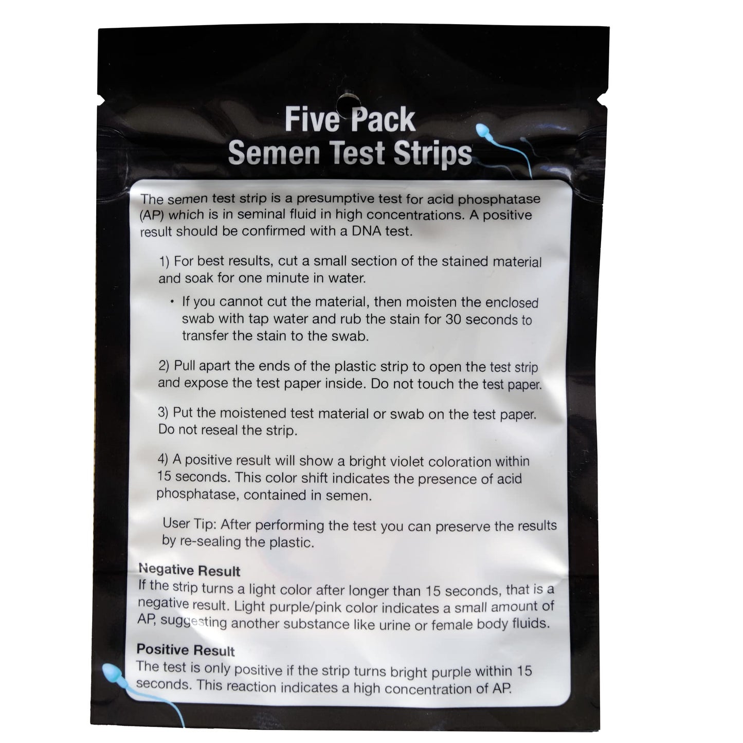 Semen Detection Test Strips (5-Pack) - Forensic Infidelity Kit
