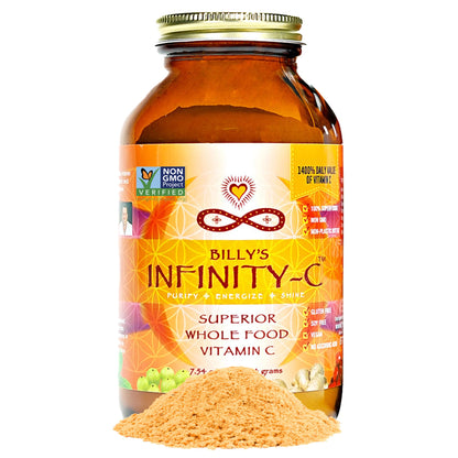 Infinity-C Organic Whole-Food Vitamin C Powder – 1000mg, Acerola, Camu Camu & Amla (30 Servings)