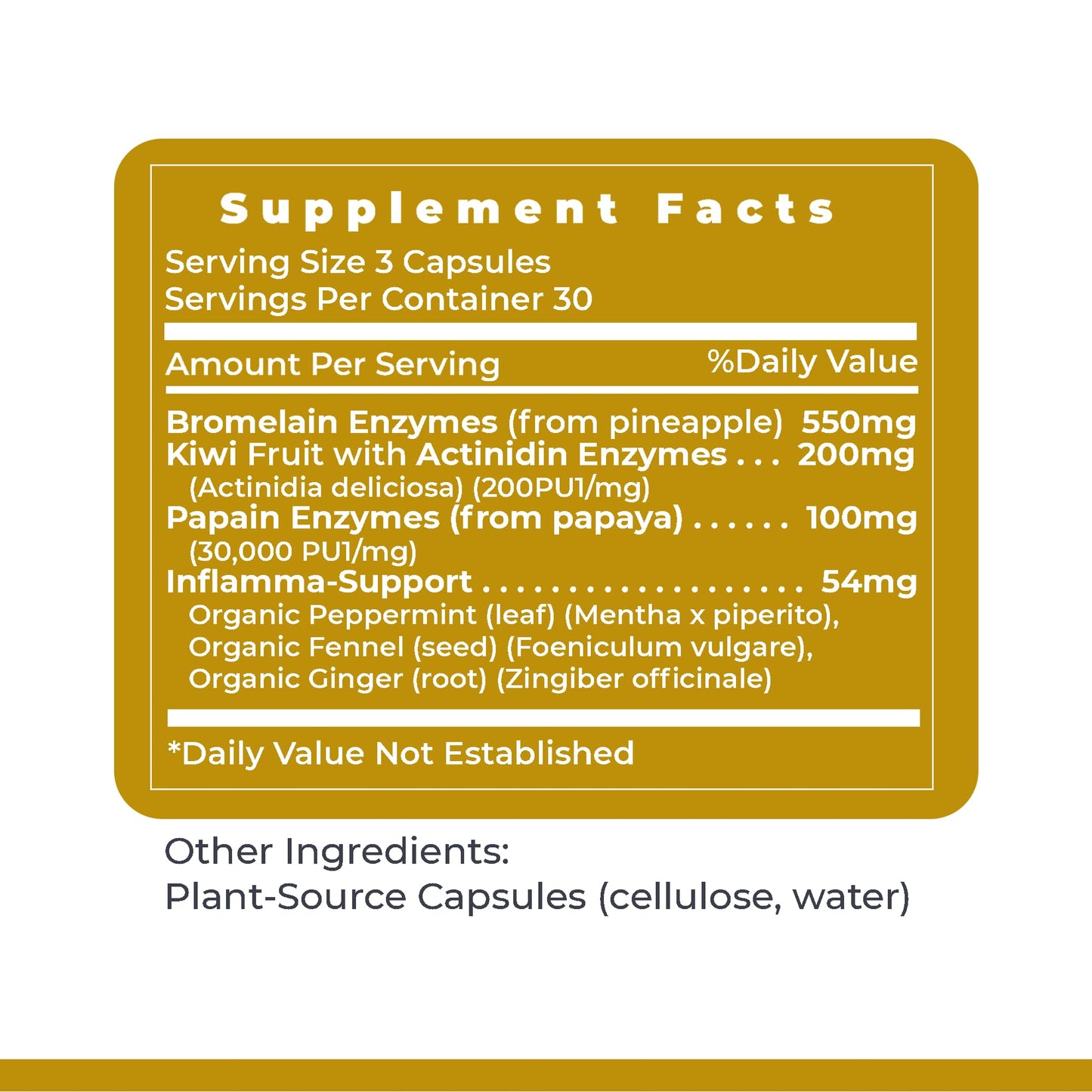 Premier Research Labs Inflammacidin – Digestive Enzymes with Bromelain & Papain – 90 Veg Caps
