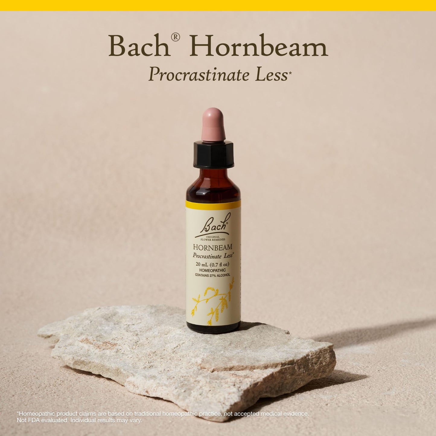 Bach Hornbeam Original Flower Remedy – Procrastinate Less | 20mL Dropper