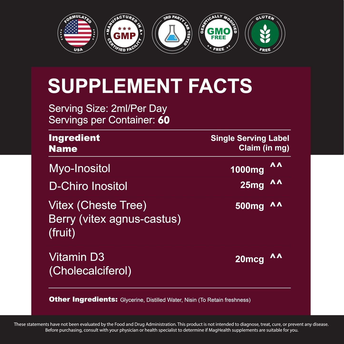 Myo-Inositol & D-Chiro Inositol 40:1 – 60-Day Women's Health & Wellness Support