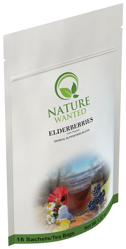 Elderberry Herbal Superfood Blend Tea - Made in USA