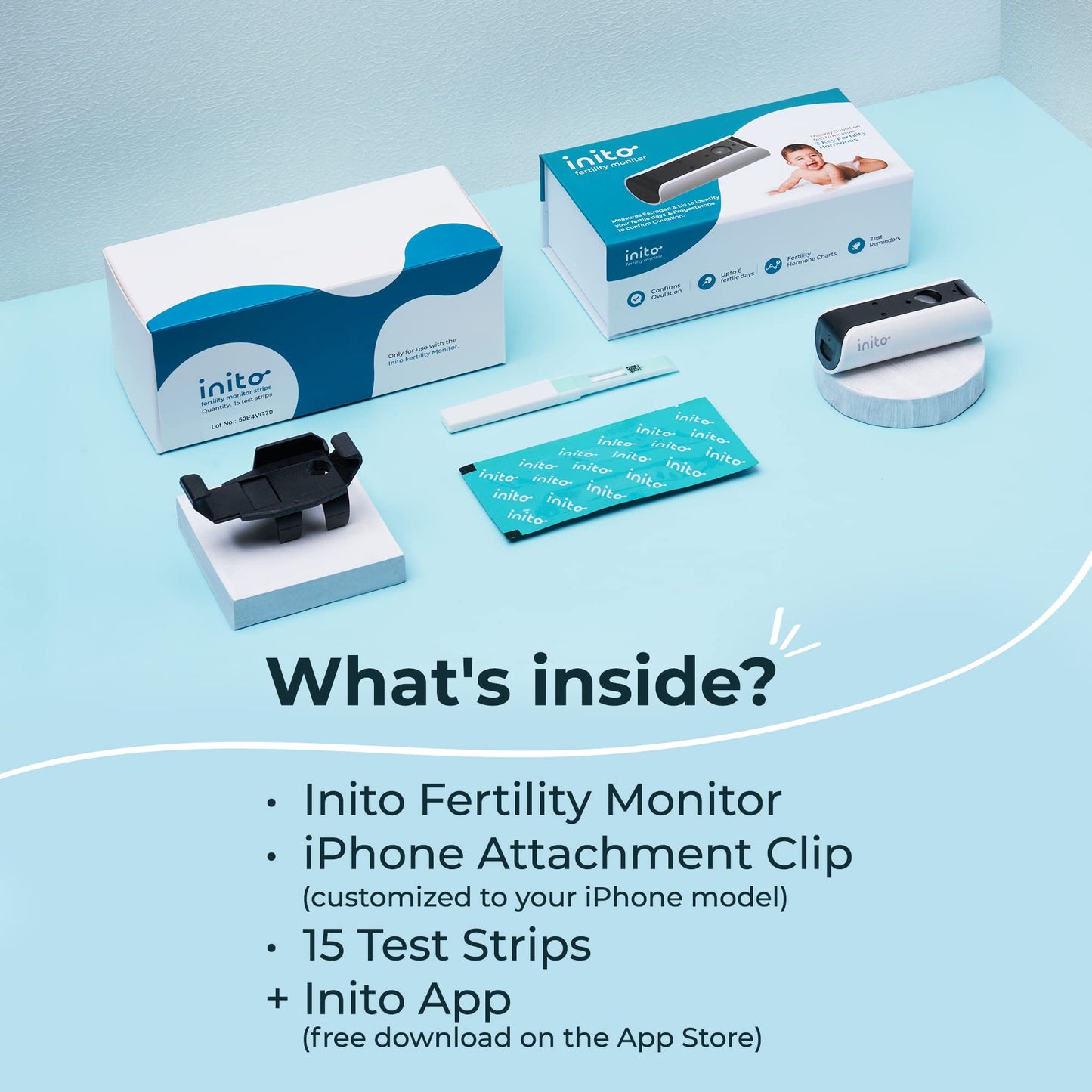 Inito Fertility Monitor & Hormone Tracker – Ovulation, Estrogen, LH, PdG, FSH | iPhone 15 Pro Max