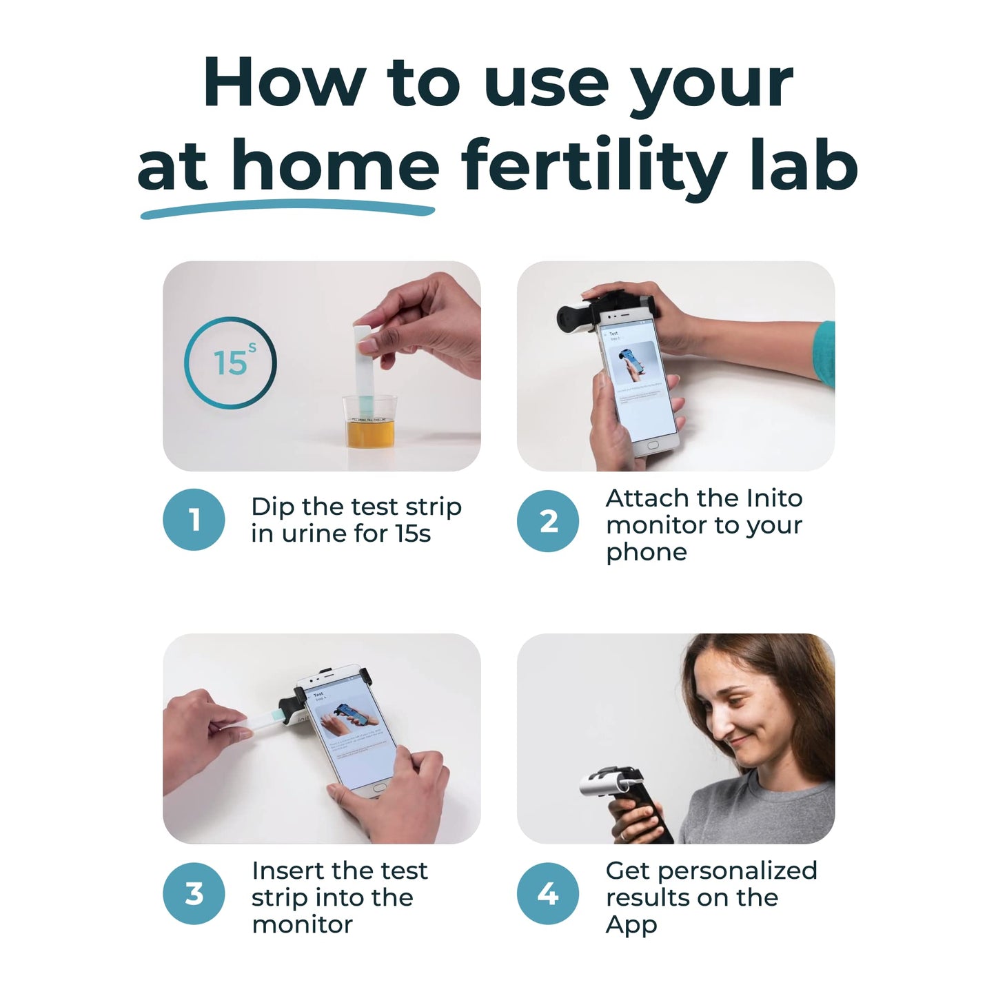 Inito Fertility Monitor & Hormone Tracker – Ovulation & Hormones (15 Strips)