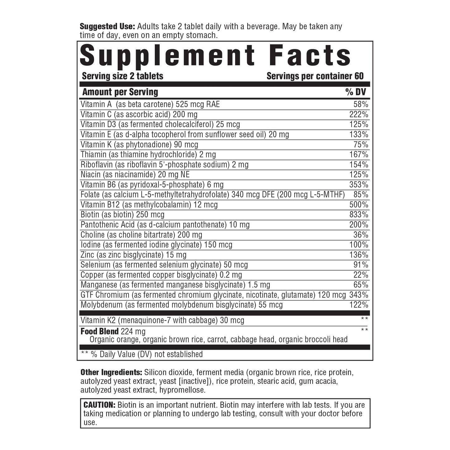 Innate Response Formulas Men's 40+ Multivitamin - Iron-Free Daily Multivitamin (60 Servings)